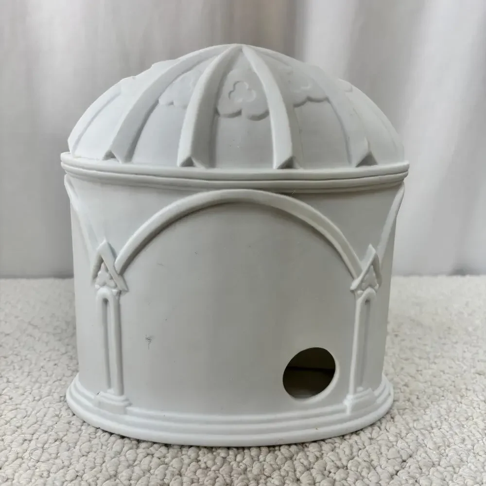Dept 56 White Porcelain Nativity Lighted Manger Porcelain Works Boxed